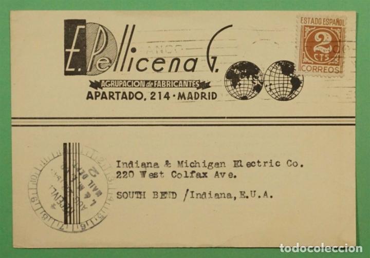 Sellos: MADRID A USA1945 TARIFA IMPRESOS - Foto 1
