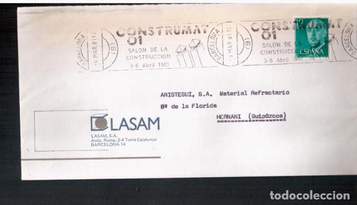 Sellos: BARCELONA 1981 CC RODILLO SALON CONSTRUMAT CONSTRUCCION - Foto 1
