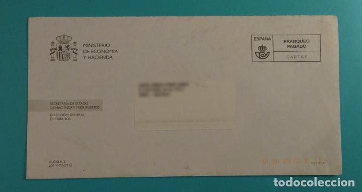 Sellos: SOBRE FRANQUEO PAGADO. DIRECCI&Oacute;N GENERAL DE TRIBUTOS - Foto 1