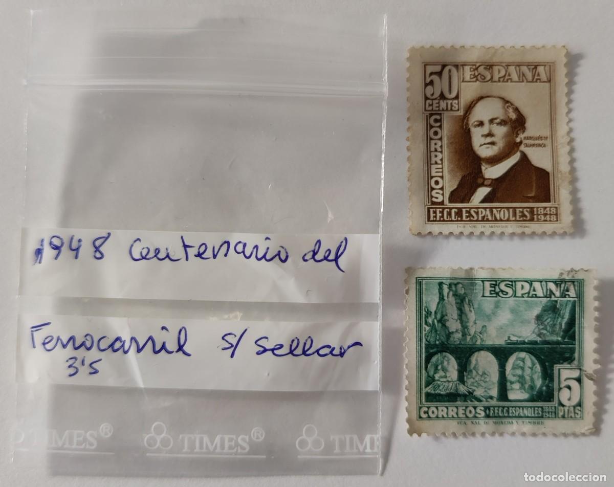 Sellos: Sellos Centenario Del Ferrocarril Espa&ntilde;a - Foto 1