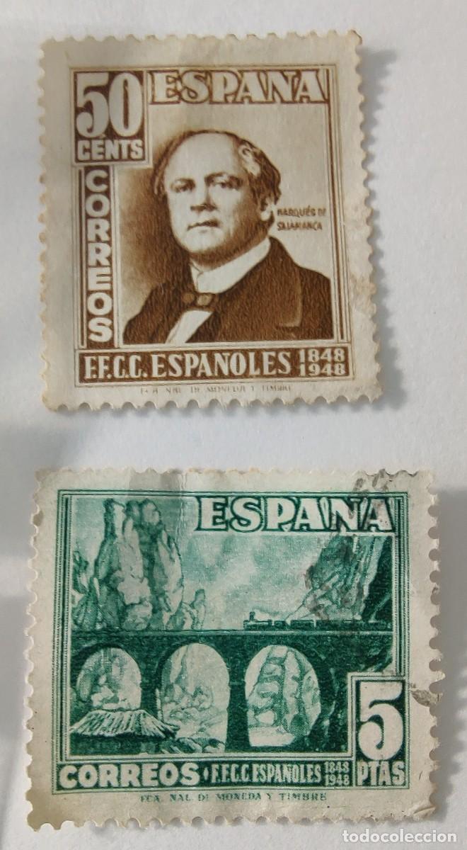 Sellos: Sellos Centenario Del Ferrocarril Espa&ntilde;a - Foto 2