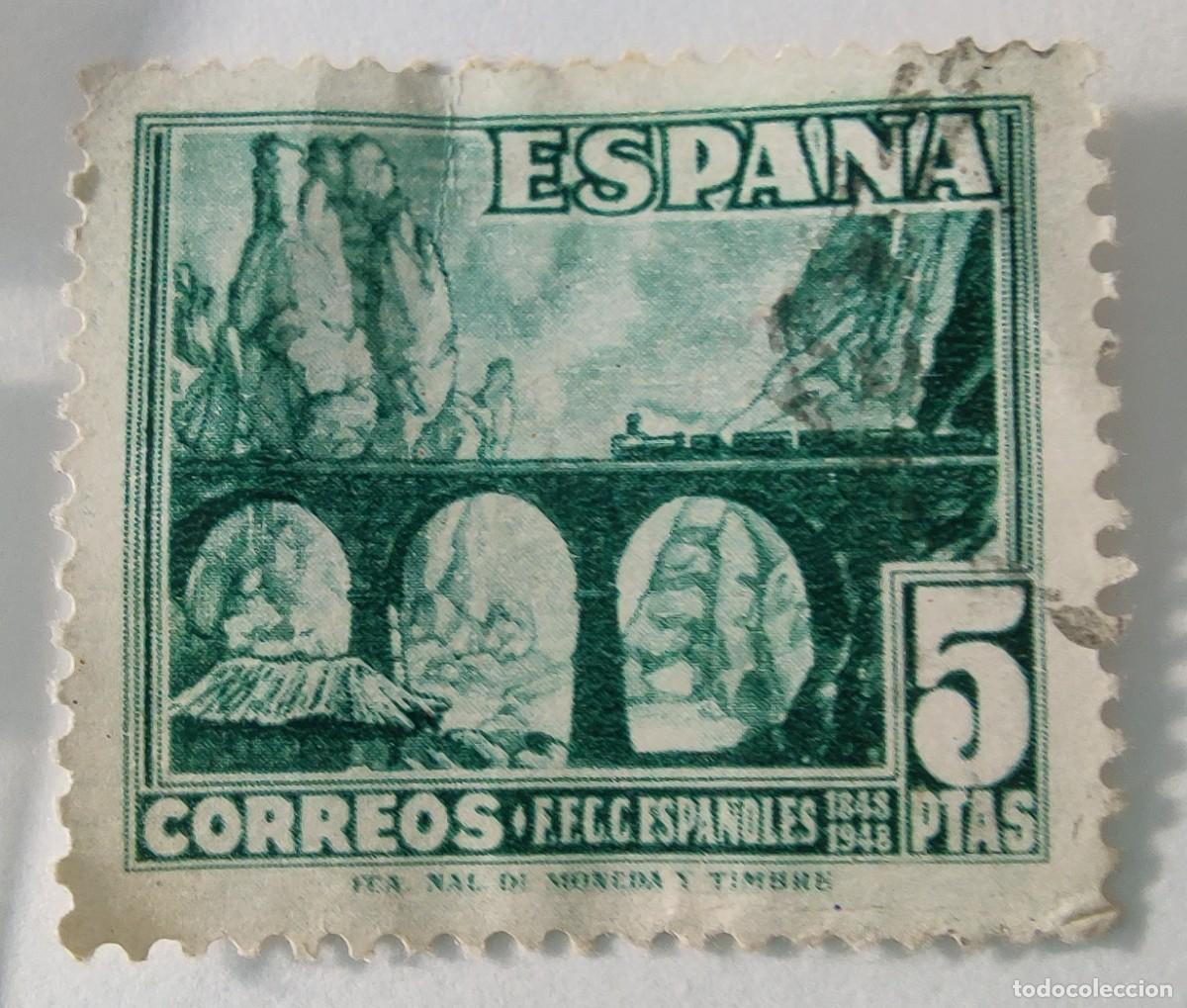 Sellos: Sellos Centenario Del Ferrocarril Espa&ntilde;a - Foto 4