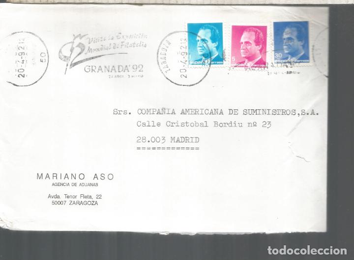 Sellos: ZARAGOZA CC CON MAT RODILLO GRANADA 92 - Foto 1
