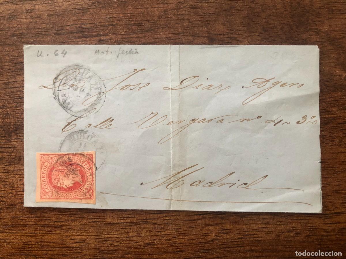 Sellos: A&Ntilde;O 1854. SOBRE CIRCULADO. MADRID. - Foto 1