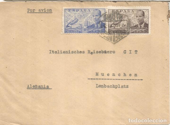 Sellos: MADRID A ALEMANIA CORREO AEREO LACIERVA - Foto 1