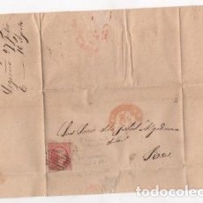 Sellos: SOBRE CIRCULADO CON CARTA DE LOGROÑO A REUS (TARRAGONA). AÑO 1853