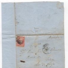 Sellos: SOBRE CIRCULADO CON CARTA A ALZO DE ABAJO (GUIPÚZCOA) DE VITORIA. 1857