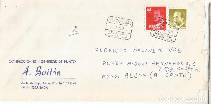 Sellos: GRANADA CC A ALCOY CERTIFICADA MAT SEC MA&Ntilde;ANA CON LLEGADA 1988 - Foto 1