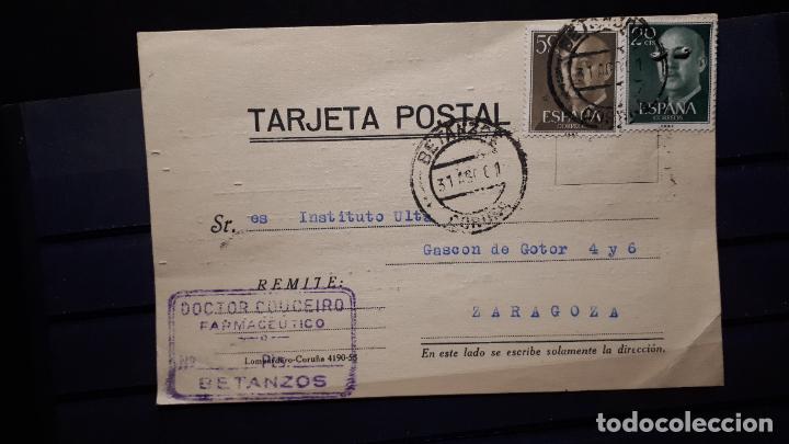Sellos: TARJETA dirigida a Zaragoza 31 ,8, 1961 - Foto 1