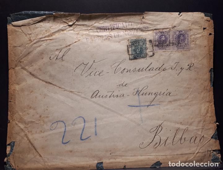 Sellos: CARTA CIRCULADA CON SELLOS DE 1910. - Foto 2