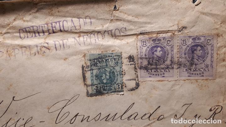 Sellos: CARTA CIRCULADA CON SELLOS DE 1910. - Foto 1