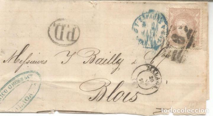 Sellos: MALAGA A BLOIS PARTE DE CARTA - Foto 1