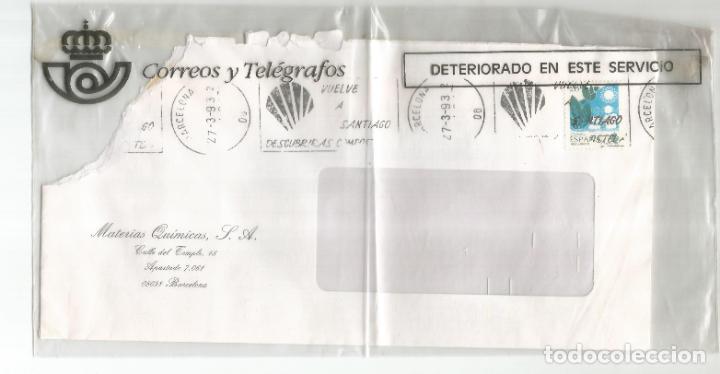 Stamps: CC DA&Ntilde;ADA EN TRANSITO DAMAGED IN TRANSIT LETTER PLASTIC BAG