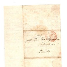 Sellos: SOBRE MATASELLADO + CARTA DE RONCESVALLES A IRURITA. NAVARRA. 1816