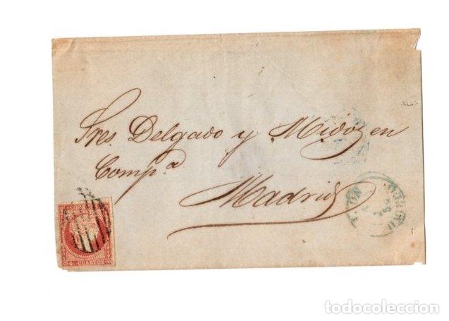 Sellos: SOBRE CIRCULADO MADRID 1856 - Foto 1