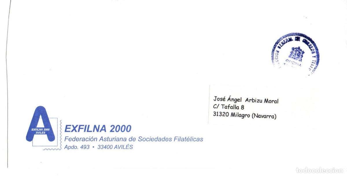 Briefmarken: ESPA&Ntilde;A SPAIN CC DIRECCION GENERAL DE CORREOS EXFILNA 2000 AVILES ASTURIAS