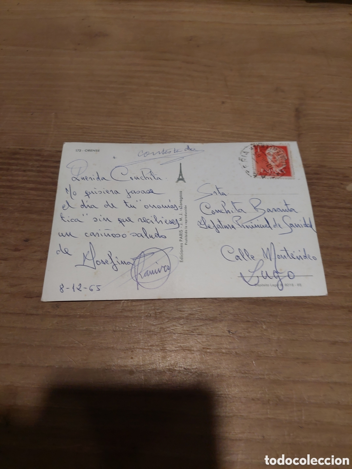 Sellos: Monfirte de LEMOS cartera matasello orense 2965 - Foto 1