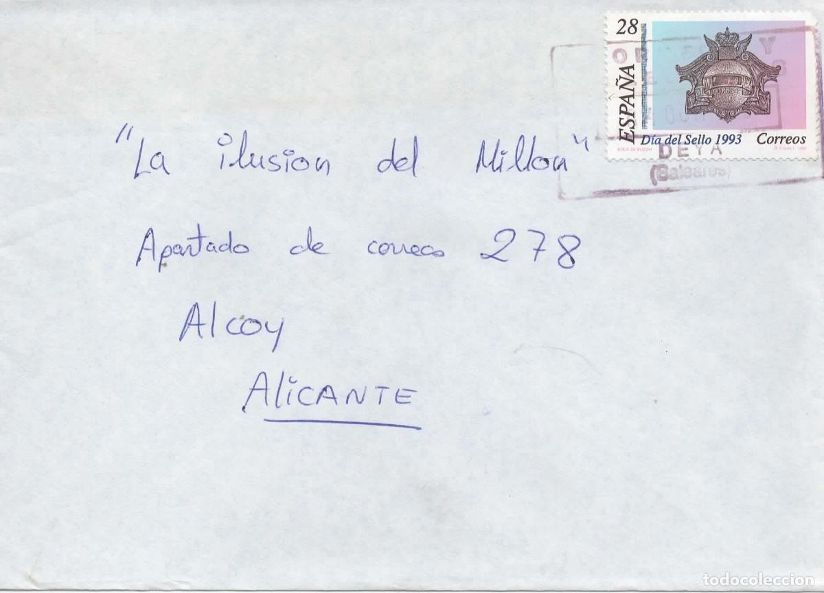 Sellos: CC A ALCOY MAT RECTANGULAR DEYA BALEARES SELLO DIA DEL SELLO - Foto 1