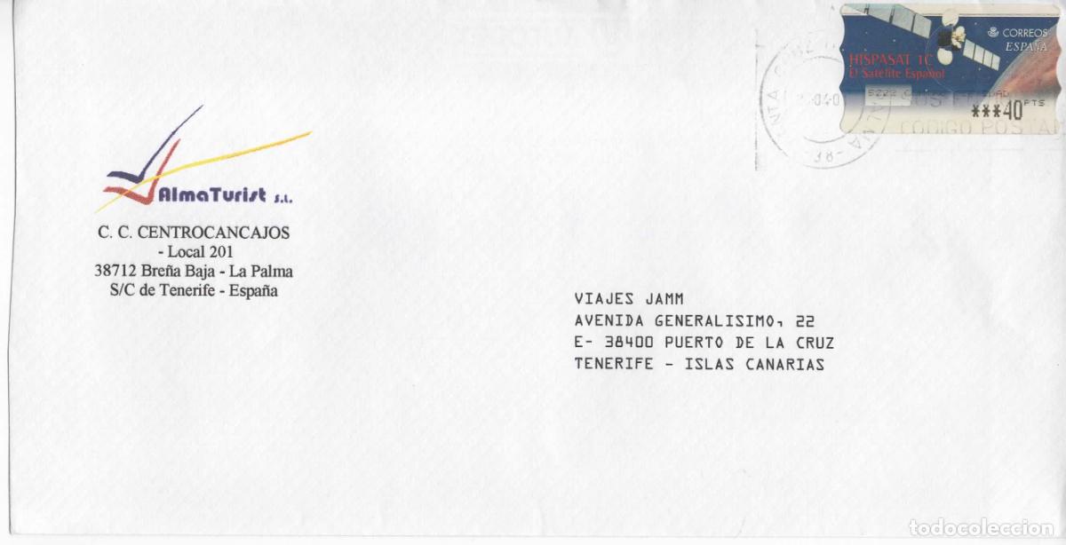 Sellos: CC CON ATM SATELITE HISPASAT TELECOM TENERIFE - Foto 1