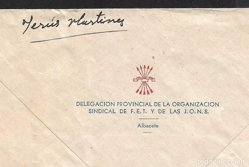 Sellos: carta circulada de Albacete a Murcia - Foto 2