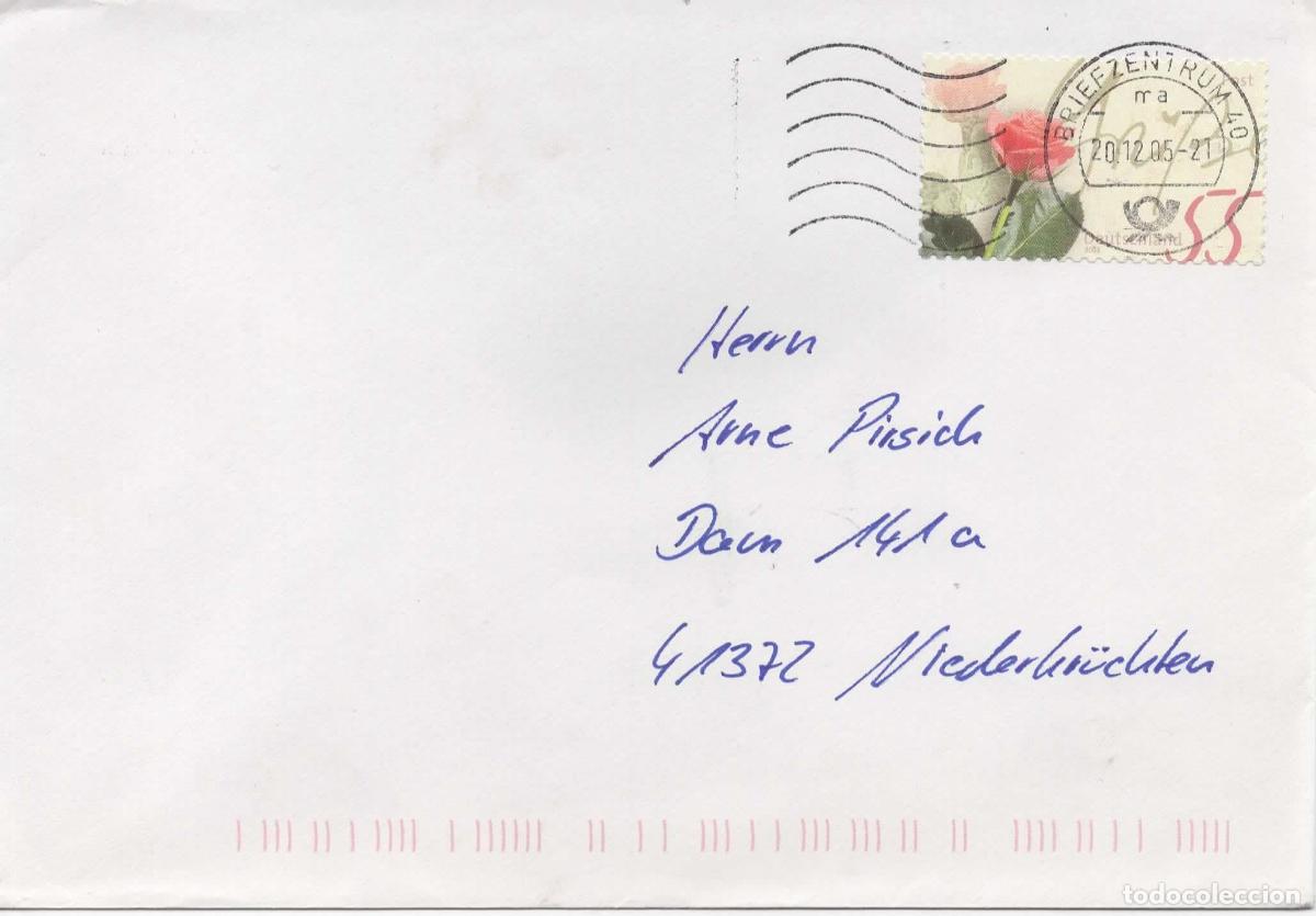 Sellos: ALEMANIA BRIEFZENTRUM 40 FLOR ROSA - Foto 1