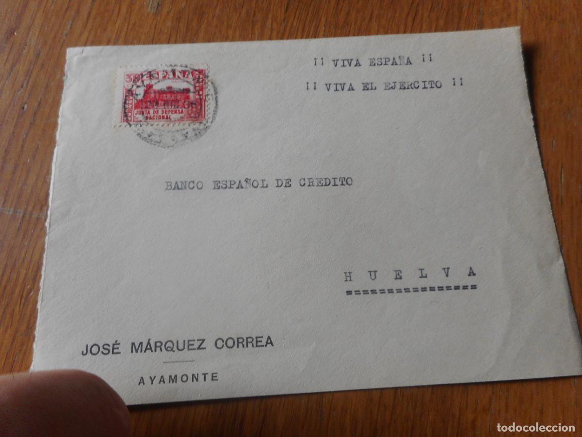 Sellos: ANTIGUO FRONTAL DE SOBRE COMERCIAL JOSE MARQUEZ CORREA AYAMONTE. - Foto 1