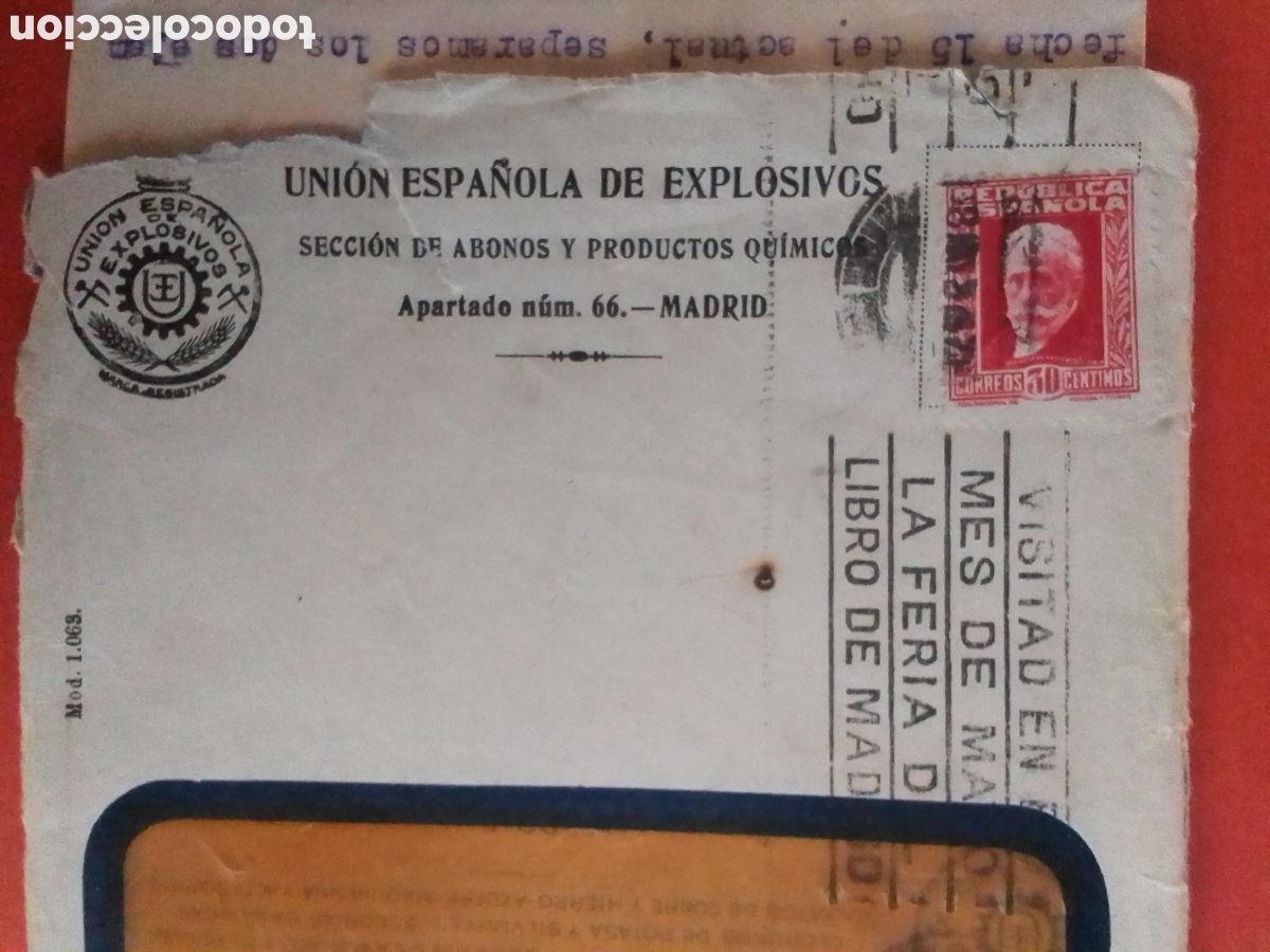 Sellos: Carta circulada Huesca a Granada a&ntilde;o 1934 - Foto 2