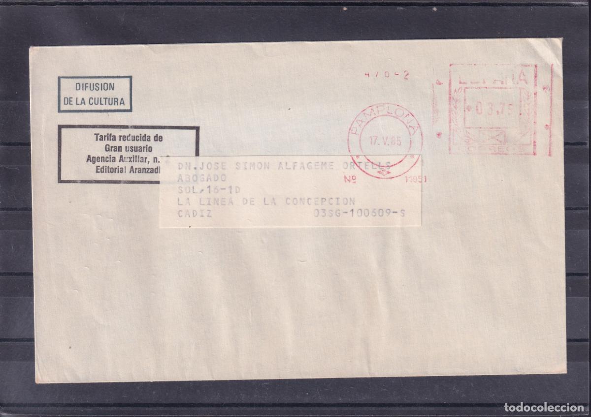 Sellos: FRANQUEO MECANICO 11851 PAMPLONA, - Foto 1