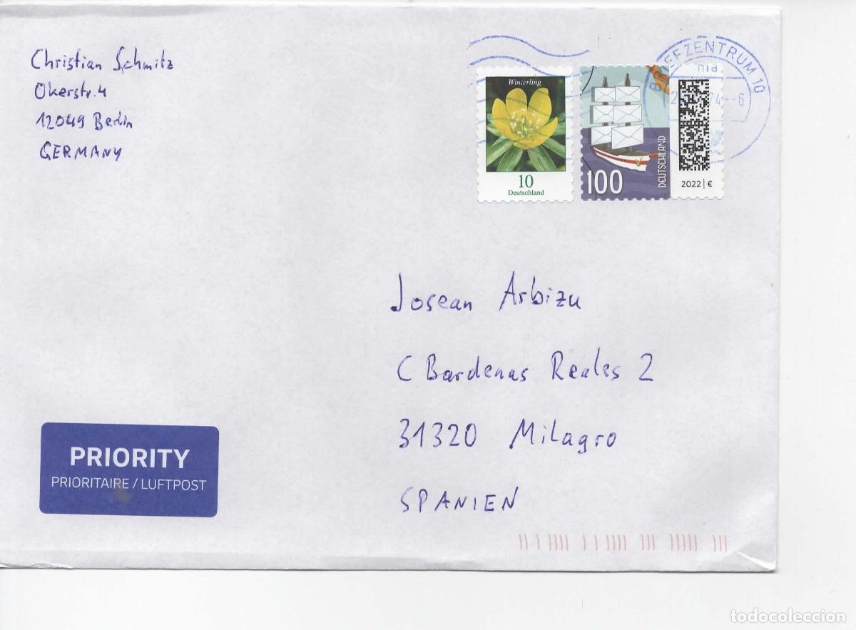 Sellos: ALEMANIA BRIEFZENTRUM 10 SELLO BARCO QR CODE SHIP FLOR - Foto 1