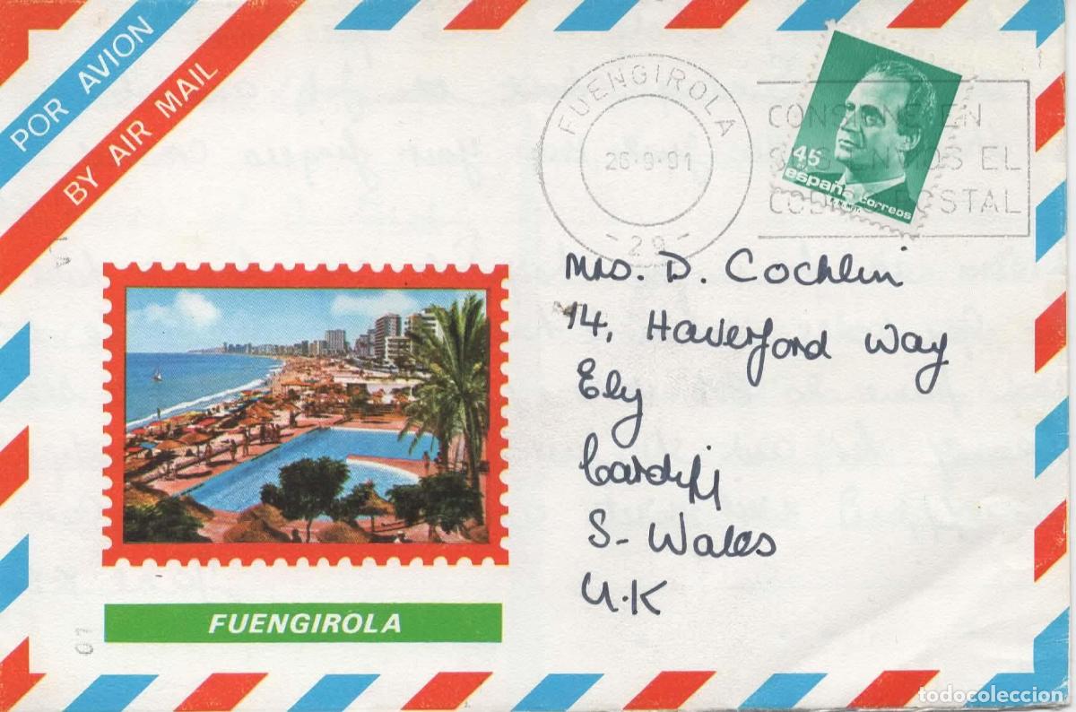 Sellos: FUENGIROLA MALAGA SOBRE TURISTICO 1991 - Foto 1