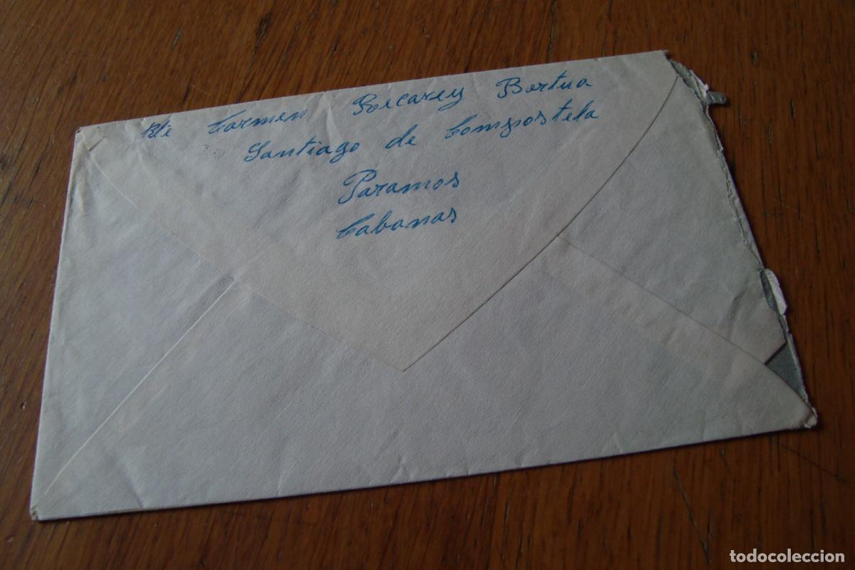 Sellos: ANTIGUO SOBRE CIRCULADO PARAMOS CORU&Ntilde;A 1966 - Foto 3