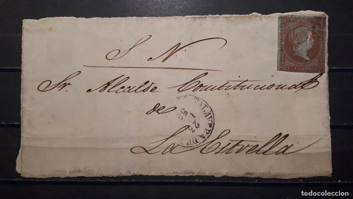 Sellos: Frontal de carta. 1855. EDIFIL 40. - Foto 1