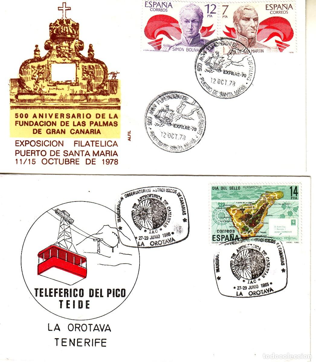 Sellos: SOBRE DE LAS ISLAS CANARIAS - Foto 1