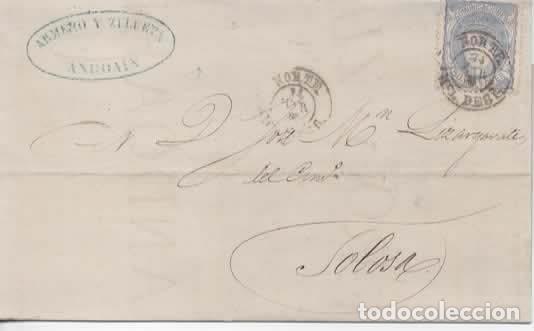 Sellos: CC ANDOAIN A TOLOSA GUIPUZCOA 1870 - Foto 1