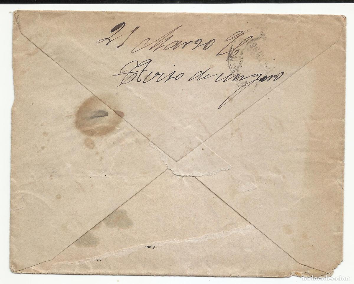 Sellos: circulada 1896 de burgos a madrid - Foto 2
