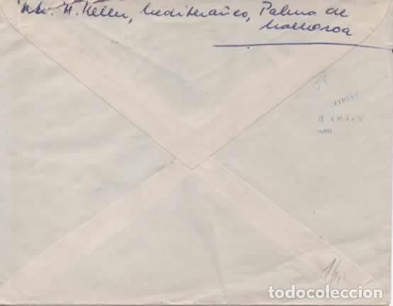 Sellos: PALMA MALLORCA A SUIZA MAT HEXAGONAL AEREO 1950 - Foto 2
