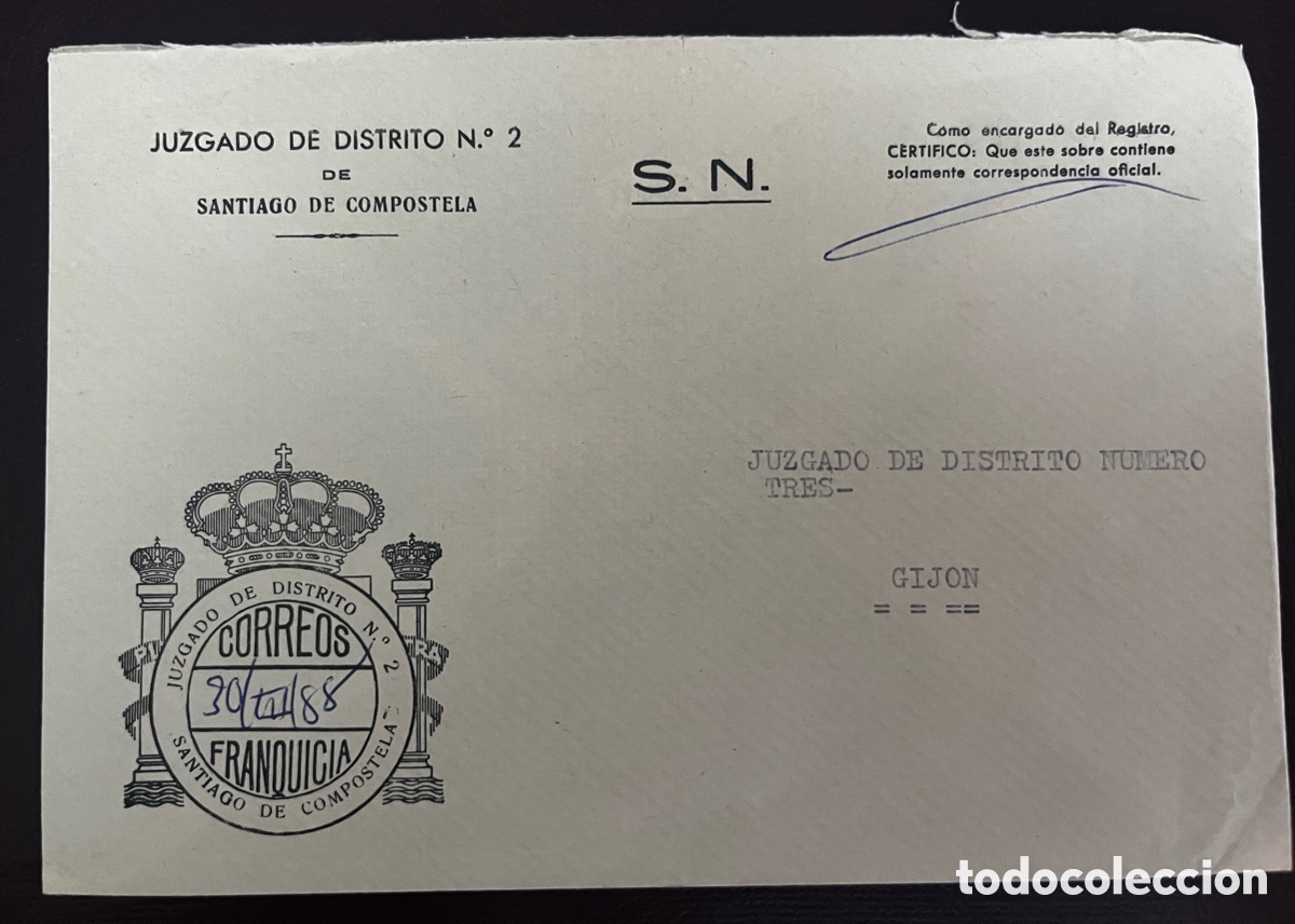 Sellos: Franquicia Santiago de Compostela. - Foto 1