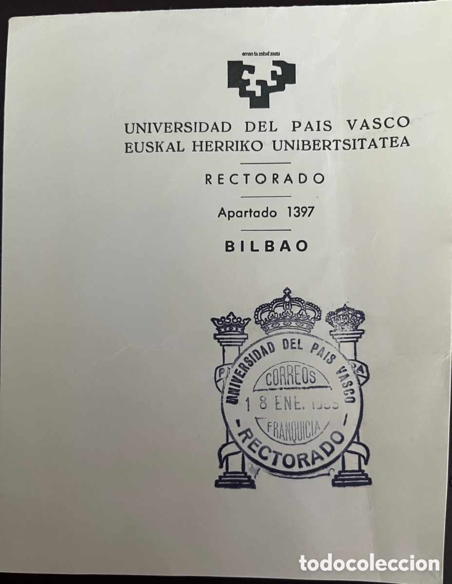Sellos: Franquicia Universidad del Pa&iacute;s Vasco - Foto 1