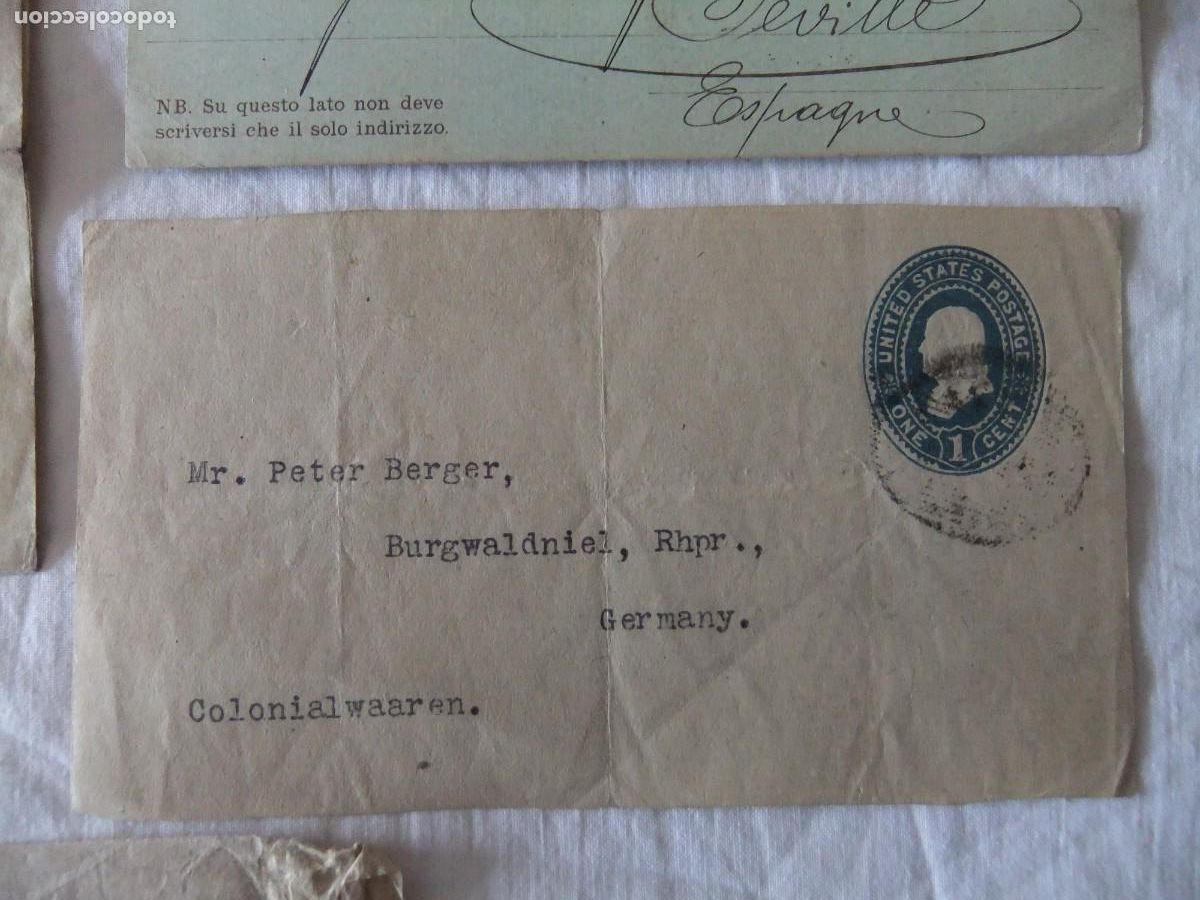Sellos: ANTIGUOS SOBRES Y TARJETAS POSTALES - Foto 8