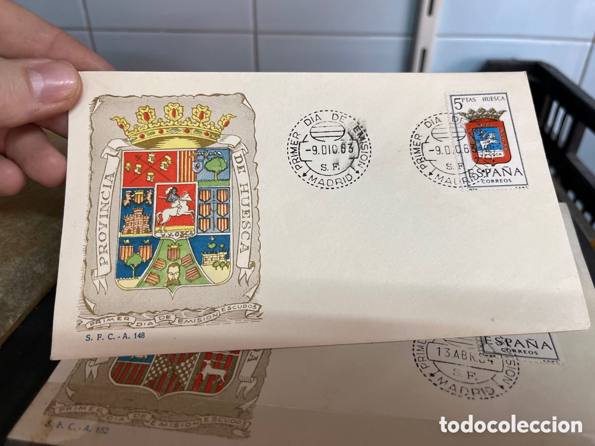 Sellos: Sobre matasellado 1963 Huesca - Foto 1