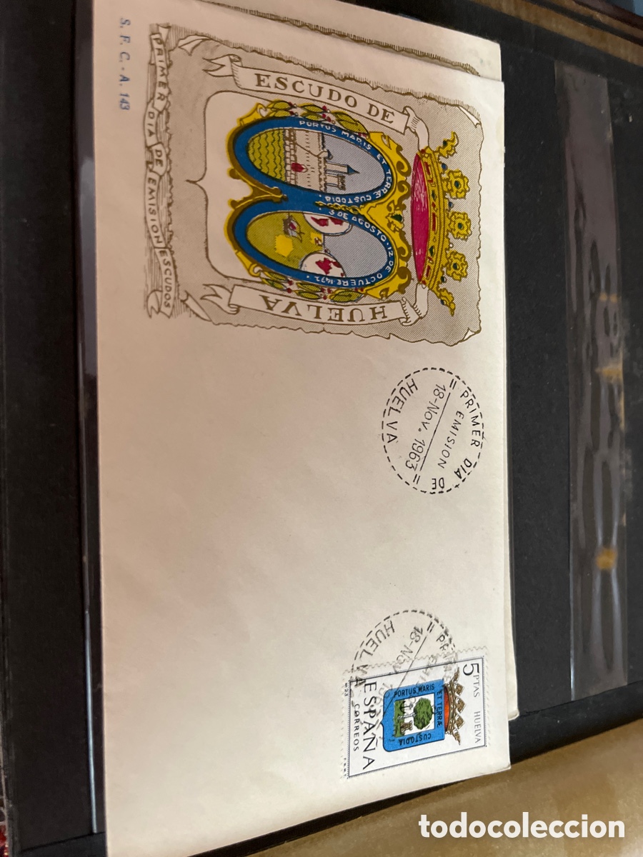 Sellos: Sobre matasellado 1963 Huelva - Foto 1