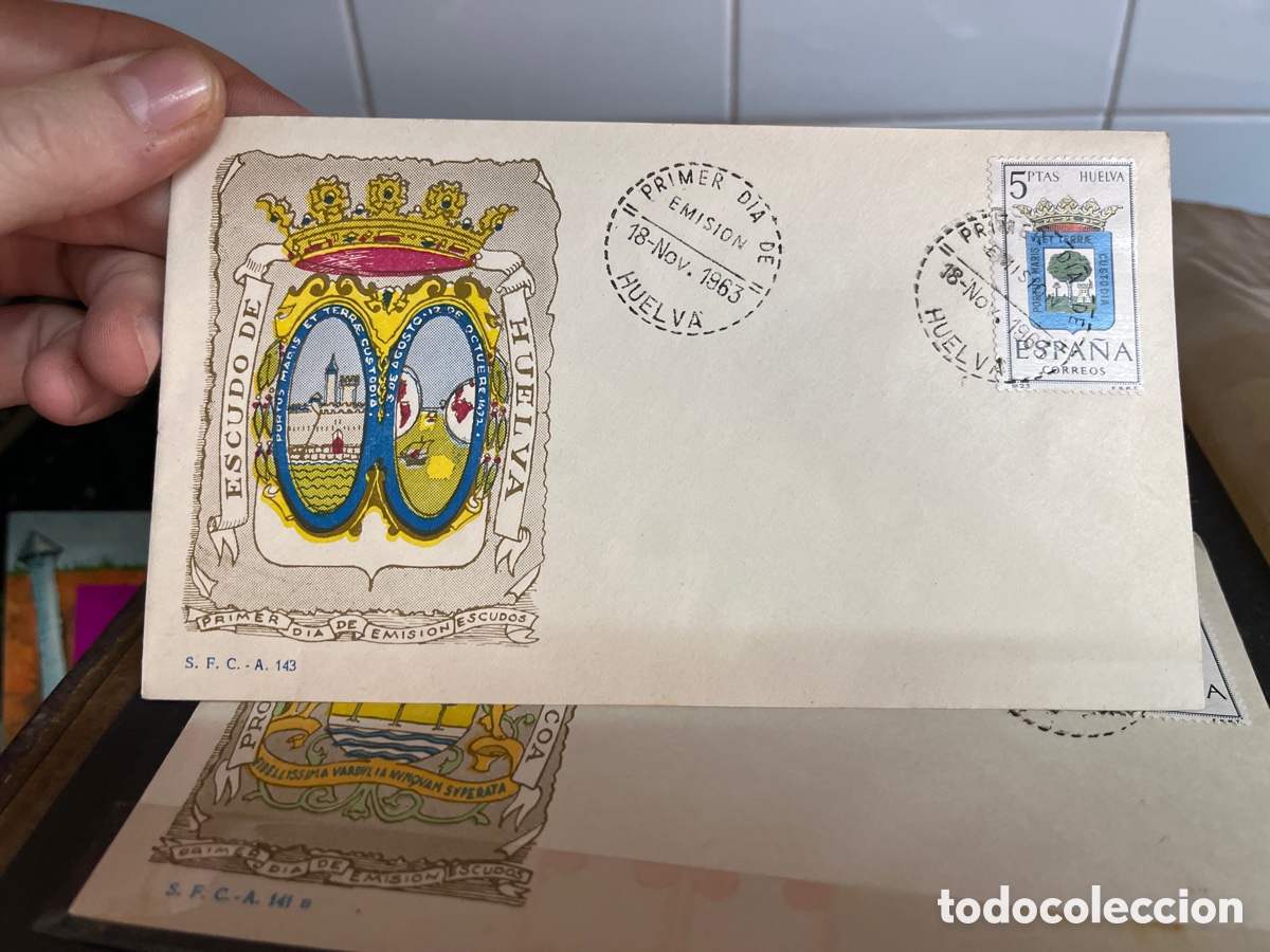 Sellos: Sobre matasellado 1963 Huelva - Foto 1
