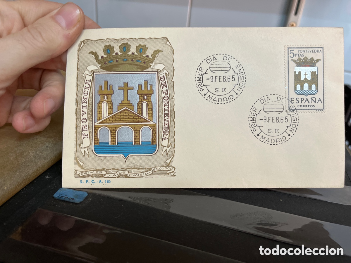 Sellos: Sobre matasellado 1965 Pontevedra - Foto 1