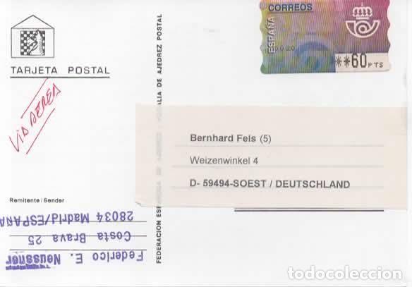 Sellos: MADRID TARJETA AJEDREZ CHESS ATM 1996 - Foto 1