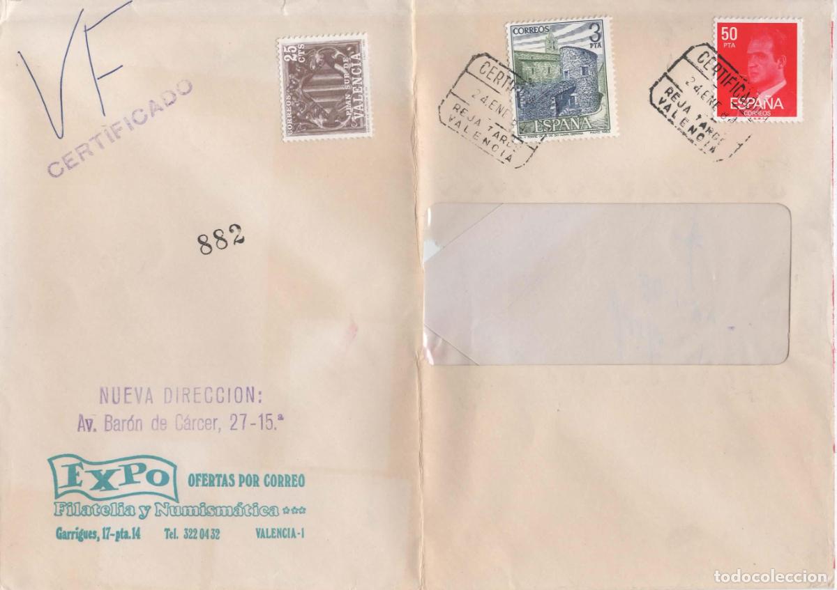 Sellos: VALENCIA CERTIFICADA REJA TARDE 1980 CON PLAN SUR - Foto 1