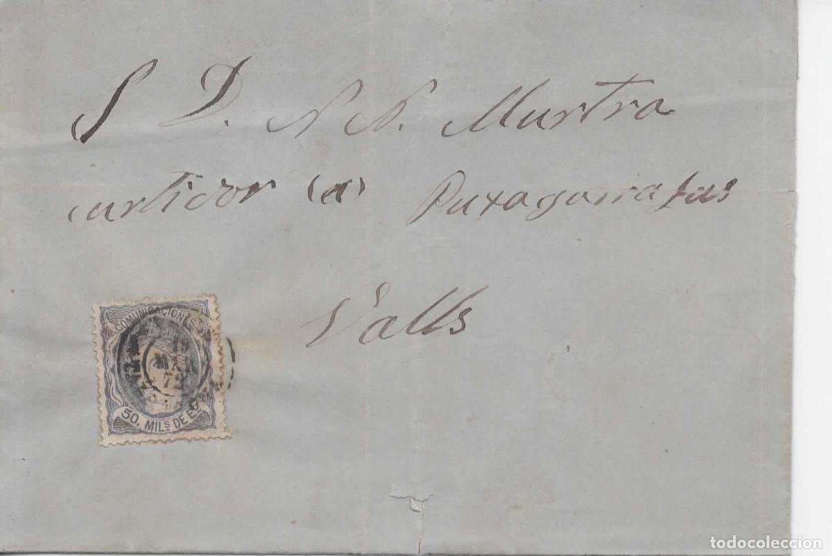 Sellos: ENVUELTA A VALLS 1872 - Foto 1