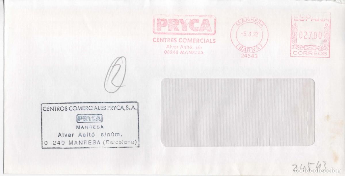 Sellos: FRANQUEO MECANICO METER MANRESA BARCELONA PRYCA - Foto 1