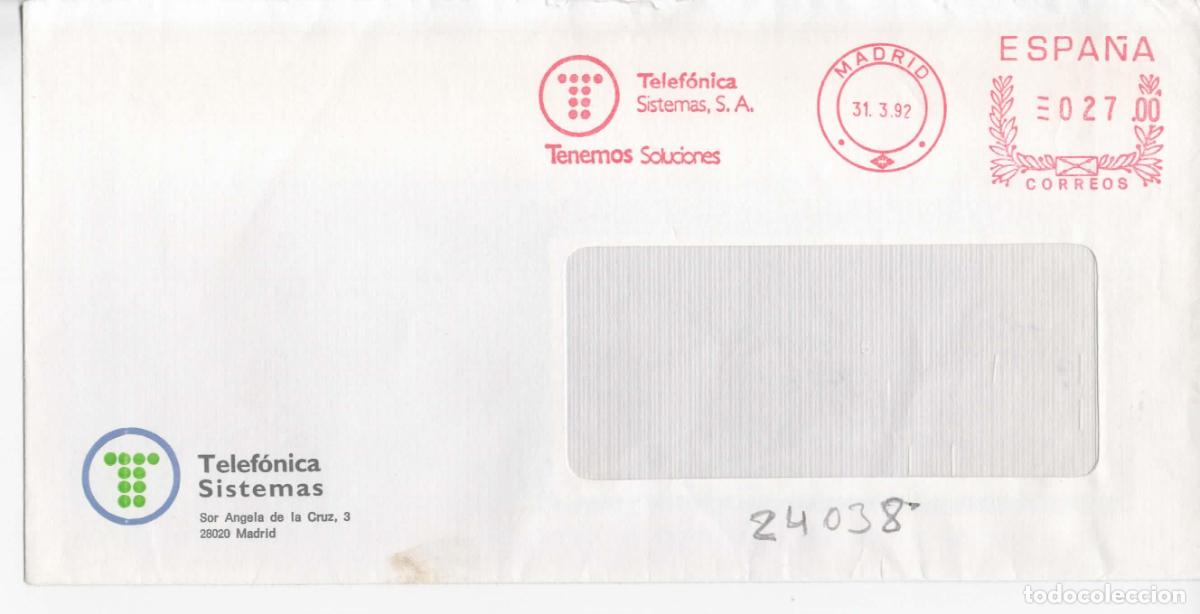 Sellos: FRANQUEO MECANICO METER MADRID TELEFONICA SISTEMAS TELECOM COMPUTER TIC - Foto 1
