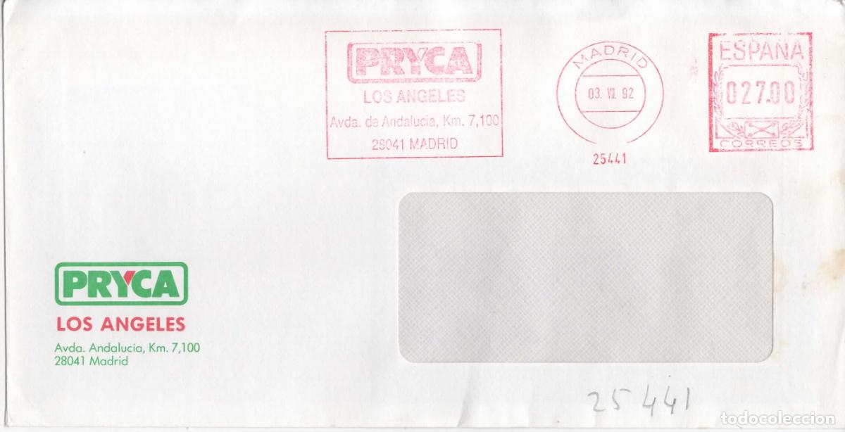 Sellos: FRANQUEO MECANICO METER MADRID PRYCA LOS ANGELES - Foto 1