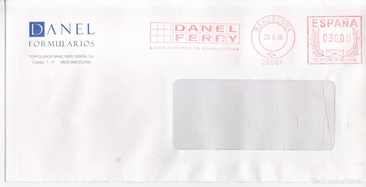 Sellos: FRANQUEO MECANICO METER BARCELONA DANEL FERRY FORMULARIOS - Foto 1